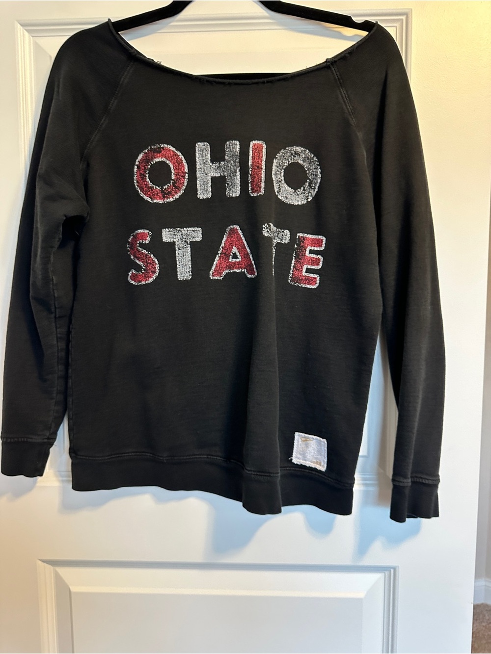 Black Ohio State Crewneck Sweatshirt - Vintage Lettering